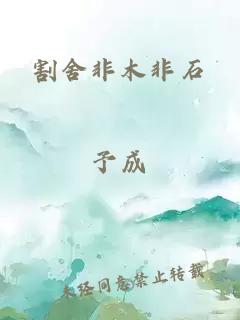 割舍非木非石